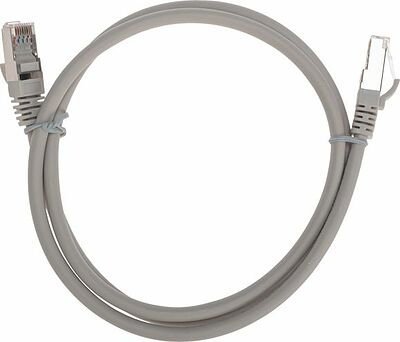 REXANT 02-0210-1 Патч-корд F/UTP, CAT 6, RJ45-RJ45, 26AWG, LSZH, серый, 1м REXANT