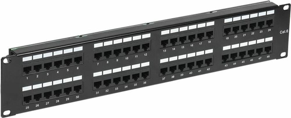 REXANT 02-0232 Панель коммутационная с кабельными органайзерами 19 quot;, 2U, 48 портов, RJ-45, CAT 6, UTP REXANT PRO