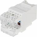 REXANT 02-0254-1 Модуль Keystone Jack RJ-45(8P8C), UTP неэкранированный, CAT 6, тип 180 градусов, с пылезащитной шторкой, белый REXANT PRO