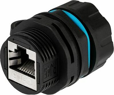 REXANT 02-0285 Индустриальный соединительный модуль, RJ-45(8P8C), FTP, CAT 6, IP68 с защитным колпачком для кабеля REXANT