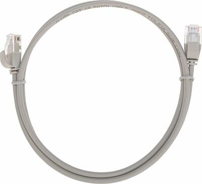 REXANT 02-0380-1 Патч-корд U/UTP, CAT 6A (10G), RJ45-RJ45, 28AWG, LSZH, серый, 1м REXANT
