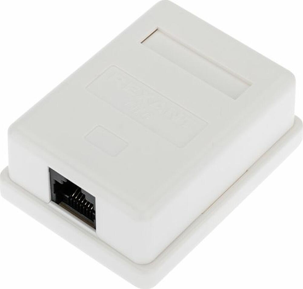 REXANT 03-0132 Розетка компьютерная внешняя, 1-порт RJ-45 (8P8C), UTP CAT 6 REXANT