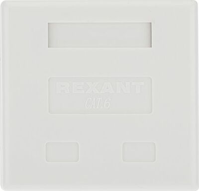 REXANT 03-0136 Розетка компьютерная внешняя, 2-порта RJ-45 (8P8C), UTP CAT 6 REXANT