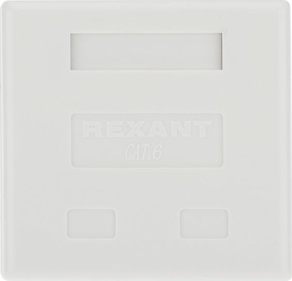 REXANT 03-0136 Розетка компьютерная внешняя, 2-порта RJ-45 (8P8C), UTP CAT 6 REXANT