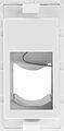 REXANT 03-0160 Вставка Mosaic 22,5x45, на 1 порт с прозрачной шторкой и увеличенным окном маркировки, белая REXANT 03-0160 Вставка Mosaic 22,5x45, на 1 порт с прозрачной шторкой и увеличенным окном маркировки, белая