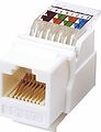 REXANT 03-1012 Модуль Keystone Jack RJ-45(8P8C), UTP, CAT 5e, тип 180 градусов, самозажимной, белый REXANT 