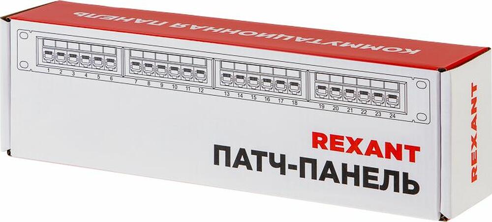 REXANT 04-0020 Панель коммутационная настенная, 12 портов, UTP, RJ-45, CAT 5e REXANT