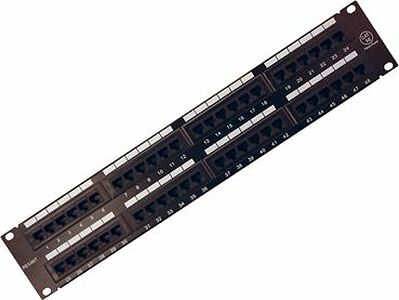 REXANT 04-0022 Панель коммутационная 19 quot;, 2U, 48 портов, UTP, RJ-45, CAT 5e REXANT