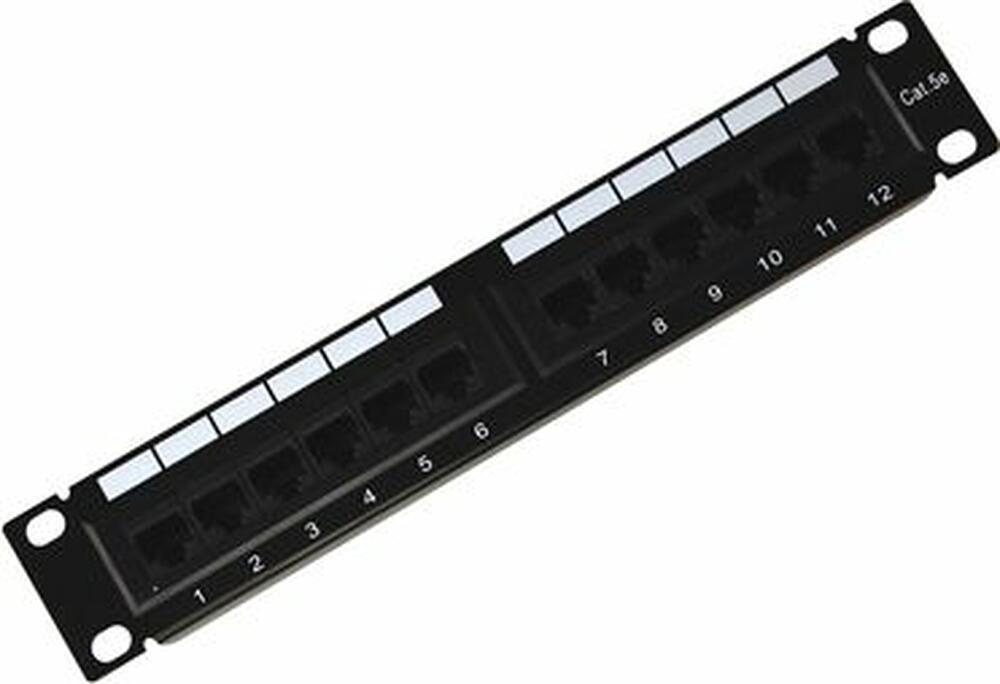 REXANT 04-0025 Панель коммутационная 10 quot;, 1U, 12 портов UTP, RJ-45, CAT 5e REXANT