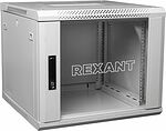 REXANT 04-0666-111 Настенный шкаф 19 quot; 6U 600×600×368 (ШxГxВ), дверь стекло, металлическая задняя стенка, боковые съемные стенки, RAL 7035 REXANT