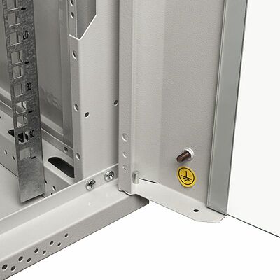 REXANT 04-0666-111 Настенный шкаф 19 quot; 6U 600×600×368 (ШxГxВ), дверь стекло, металлическая задняя стенка, боковые съемные стенки, RAL 7035 REXANT