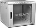 REXANT 04-1266-111 Настенный шкаф 19 quot; 12U 600×600×635 (ШxГxВ), дверь стекло, металлическая задняя стенка, боковые съемные стенки, RAL 7035 REXANT