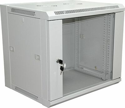 REXANT 04-2224 Шкаф настенный 19 quot; 18U 600×600×964мм (ШxГxВ) - передняя дверь стекло, боковые стенки съемные (разобранный) RAL 7035 REXANT PRO