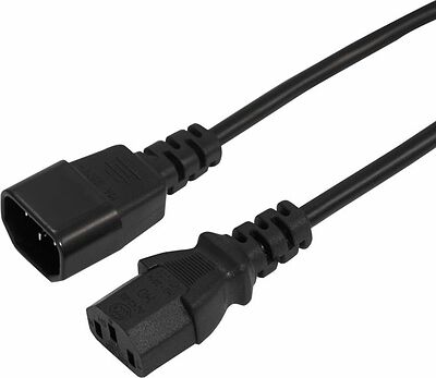 REXANT 04-2726 Шнур сетевой IEC 320 C13 – IEC 320 C14 3x1,0мм², 10A, длина 0,6м REXANT