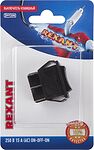 REXANT 06-0308-B Переключатель клавишный 250В 15А (6с) ON-OFF-ON черный с нейтралью (1 шт/уп) REXANT