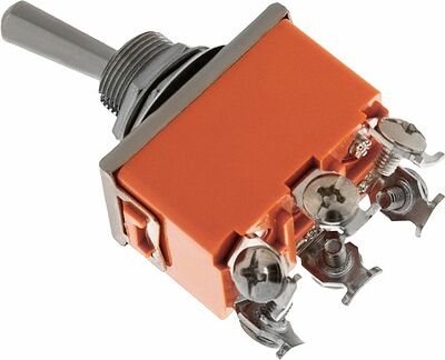 REXANT 06-0328-B Тумблер 250V 15А (6c) ON-OFF-ON двухполюсный (KN-203) REXANT (в упак. 1шт.)