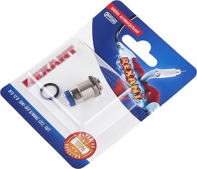 REXANT 06-0342-A Кнопка антивандальная Ø12 12В(LED) Б/Фикс (4с) OFF-(ON) красная (A-12-C2) REXANT (в упак. 1шт.)