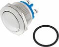 REXANT 06-0357-B Кнопка антивандальная Ø19 Б/Фикс (2с винт) OFF-(ON) сфера (PBS-28В, A19-A2) REXANT (в упак. 1шт.)