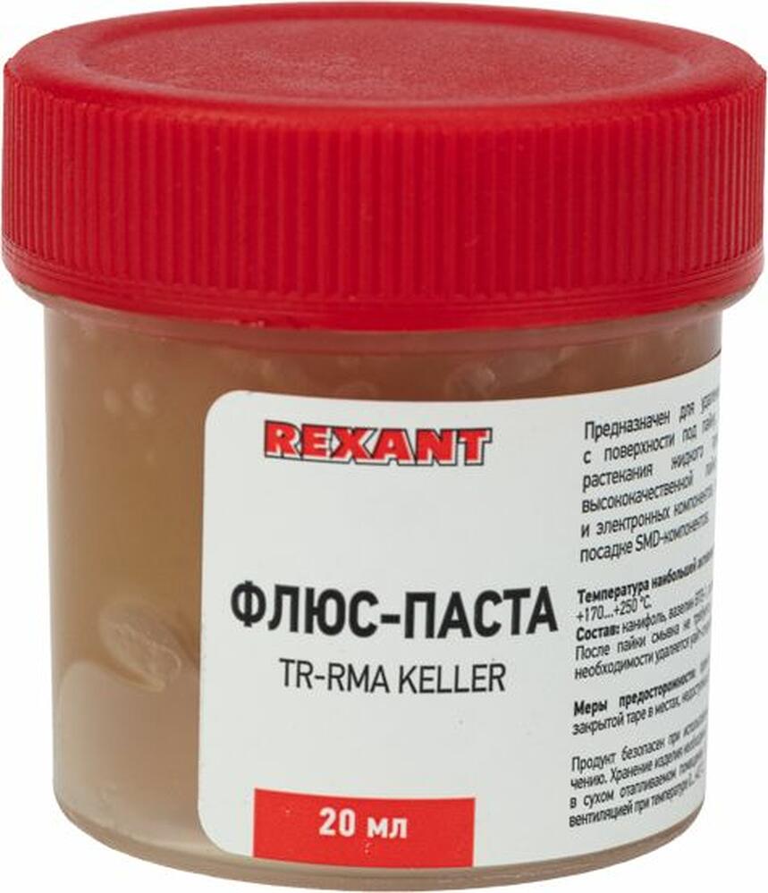 REXANT 09-3691-1 Флюс для пайки, паста TR-RMA KELLER, 20мл, банка, блистер REXANT 
