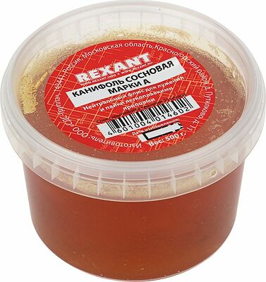 REXANT 09-3712 Канифоль сосновая, флюс НЕЙТРАЛЬНЫЙ, марка А, 500г, банка REXANT