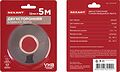 REXANT 09-6047 Лента клейкая двухсторонняя черная, на VHB акриловой основе, 12 мм х 5 м REXANT