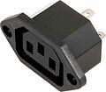 REXANT 11-0002-9 Сетевое гнездо на корпус (1 шт. ) (пакет БОПП) REXANT