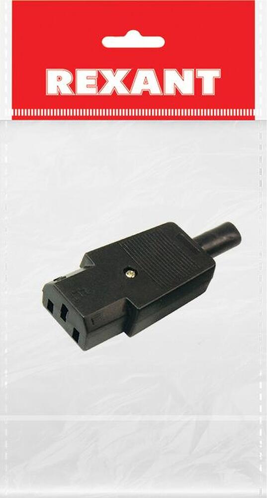 REXANT 11-0004-9 Сетевой штекер на шнур (1 шт.) (пакет БОПП) REXANT