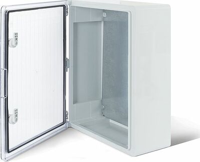 REXANT 11-0412 Корпус пластиковый ЩМПп с прозрачной дверцей и монтажной панелью 400х300х170мм, АБС, УХЛ1, IP65 REXANT