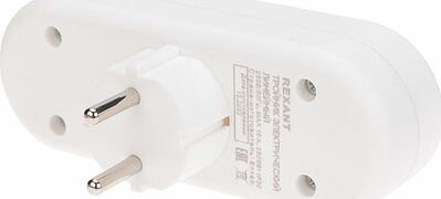 REXANT 11-1078 Тройник электрический линейный 10А б/з вертикальный, белый REXANT