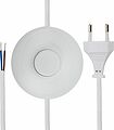 REXANT 11-1145 Шнур сетевой с напольным переключателем 2х0,75 мм² 2,5м белый REXANT