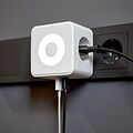 REXANT 11-1251 Двойник электрический Куб 16А с/з + 2хUSB-A 2,4А + USB Type-C 3А с ночной подсветкой, белый REXANT