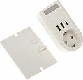 REXANT 11-1270 Адаптер USB многофункциональный (2хUSB-A, USB-С, розетка 220-250В) с подсветкой и подставкой для телефона REXANT