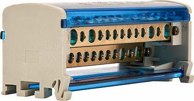 REXANT 11-2302-15 Шина на DIN-рейку в корпусе (кросс-модуль) 2х15 REXANT