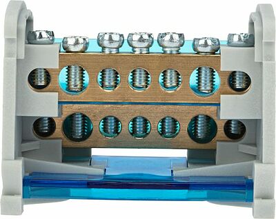 REXANT 11-2302-7 Шина на DIN-рейку в корпусе (кросс-модуль) 2х7 REXANT