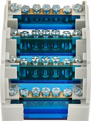 REXANT 11-2304-7 Шина на DIN-рейку в корпусе (кросс-модуль) 4х7 REXANT