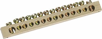 REXANT 11-2369 Шина PEN «земля-ноль» 6х9мм 14/2 (14 групп/крепеж по краям) REXANT