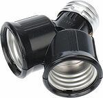 REXANT 11-8860 Разветвитель цокольный Е27-2хЕ27 черный REXANT