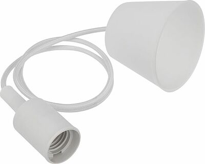REXANT 11-8884 Патрон E27 силиконовый со шнуром 1м белый REXANT