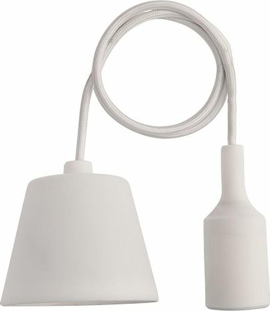 REXANT 11-8884 Патрон E27 силиконовый со шнуром 1м белый REXANT