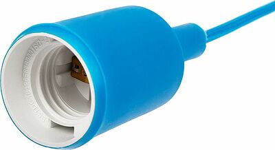 REXANT 11-8885 Патрон E27 силиконовый со шнуром 1м синий REXANT