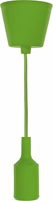 REXANT 11-8886 Патрон E27 силиконовый со шнуром 1м зеленый REXANT