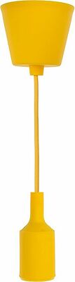 REXANT 11-8889 Патрон E27 силиконовый со шнуром 1м желтый REXANT