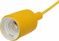 REXANT 11-8889 Патрон E27 силиконовый со шнуром 1м желтый REXANT