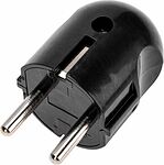 REXANT 11-8950 Вилка Евро прямая с з/к 16А черная REXANT