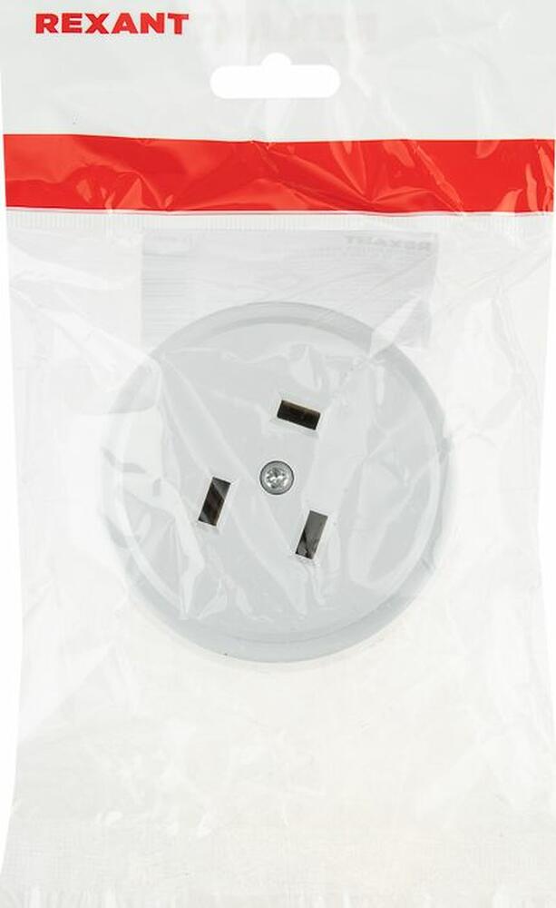 REXANT 11-8984 Розетка РШ для электрической плиты 32А, 250В, 2Р+РЕ (ОУ) белая REXANT
