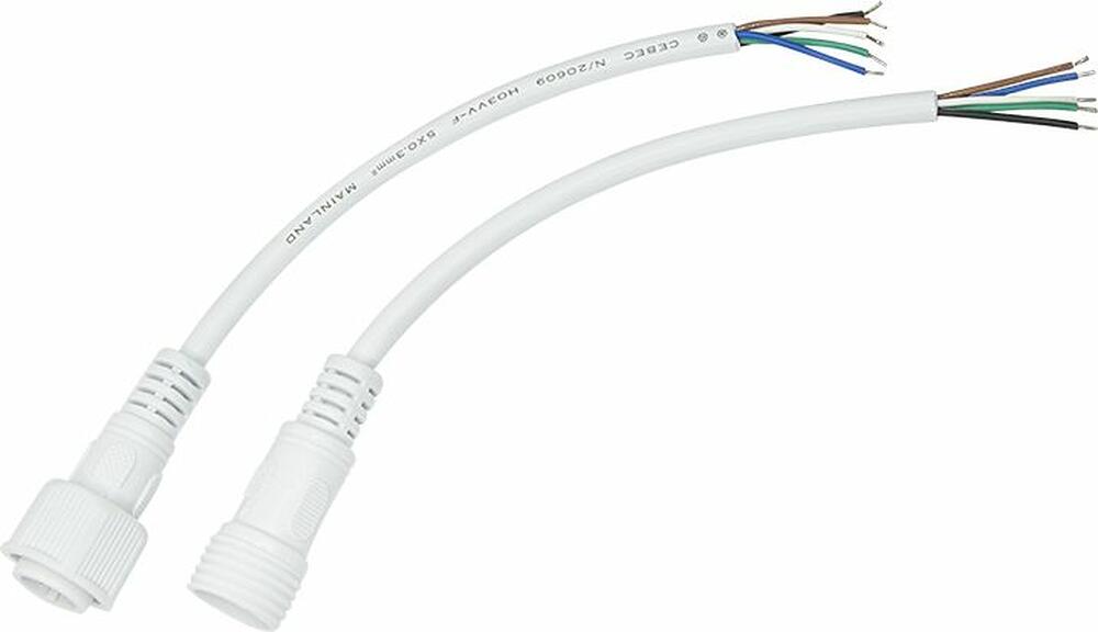 REXANT 11-9450 Соединительный кабель (5pin) герметичный (IP67) 5х0.5мм² белый REXANT