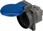 REXANT 111-008 Розетка влагозащищенная панельная с крышкой 1 гнездо, 2Р+РЕ, с/з, с/у, 16А, IP54, серая REXANT