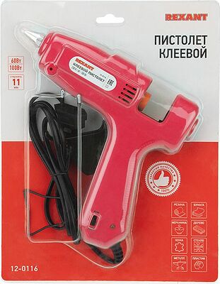 REXANT 12-0116 Пистолет клеевой, 60Вт/100Вт два режима, Ø11мм, блистер REXANT
