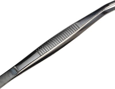 REXANT Пинцет изогнутый, узкий, фиксатор, рифленый 160 мм REXANT 12-0358 (12-0358)