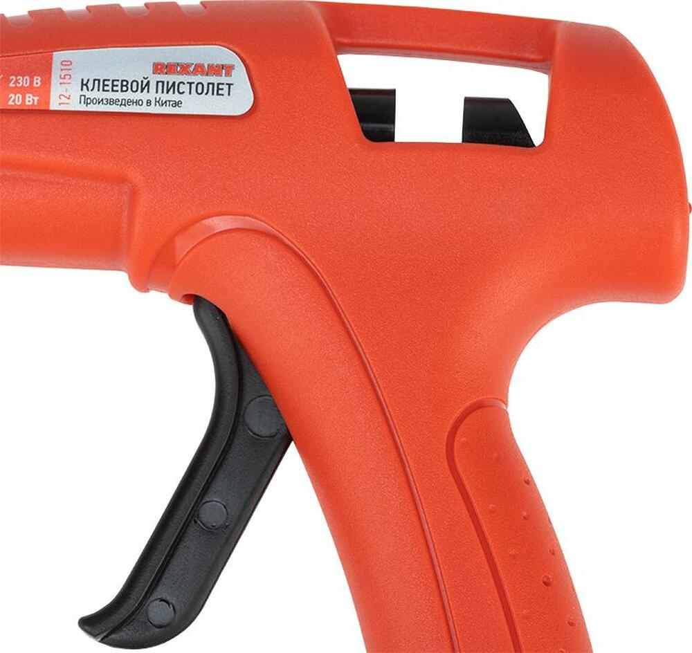 REXANT 12-1510 Пистолет клеевой, 20Вт, Ø7мм, ЭКСПЕРТ, блистер REXANT